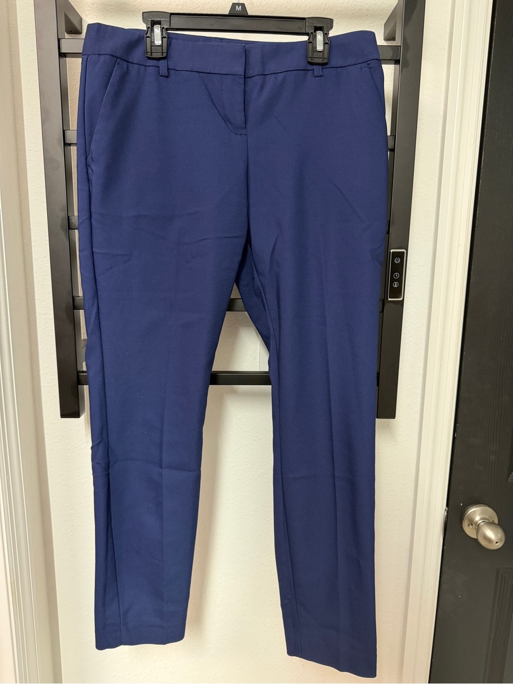 Express Women's Stretch Straight-Leg Dress Pants - Navy
